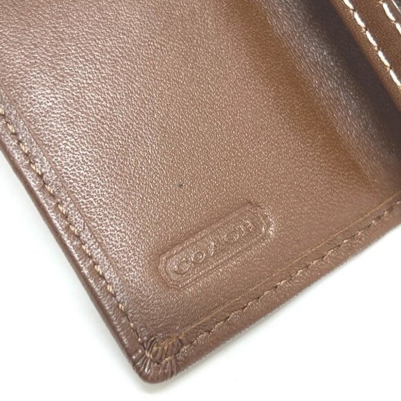 COACH Signature 6-Ring Key Case Canvas Brown/Beige - Picture 11 of 11